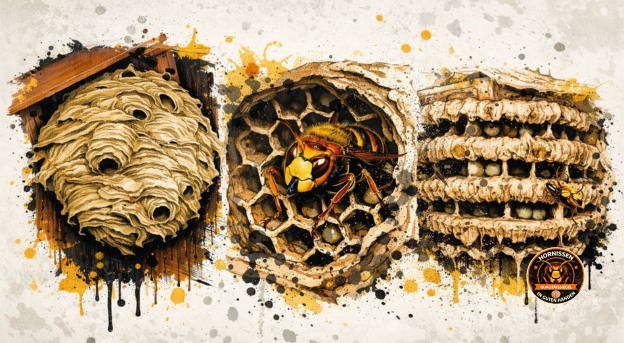 Hornisse erkennen – Merkmale der Europäischen Hornisse (Vespa crabro) Europäische Hornisse (Vespa crabro) erkennen – typische Merkmale wie rotbrauner Thorax, gelb-roter Kopf, durchscheinende Flügel und rotbraun