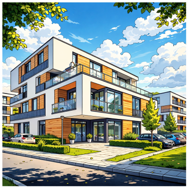 Moderne Wohnanlage in Franken – Beispiel für präventives Schädlingsmanagement in Neubau- und Bestandsimmobilien.