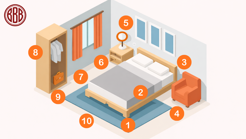 Typische Bettwanzen Verstecke im Schlafzimmer – Bett, Möbel, Steckdosen und Teppich erklärt