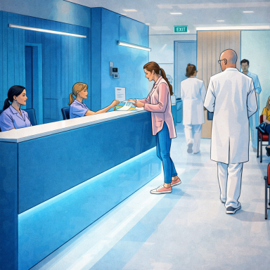 Empfangsbereich einer Klinik – diskretes Schädlingsmanagement in sensiblen Gesundheitsbereichen