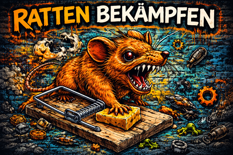 Ratten wirksam bekämpfen Rattenfalle zur Bekämpfung eines Rattenbefalls im Haus