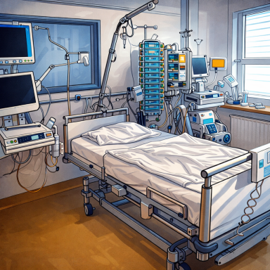 Krankenhauszimmer mit Klinikbett – sensibles Umfeld für professionelles Schädlingsmanagement im Gesundheitsbereich