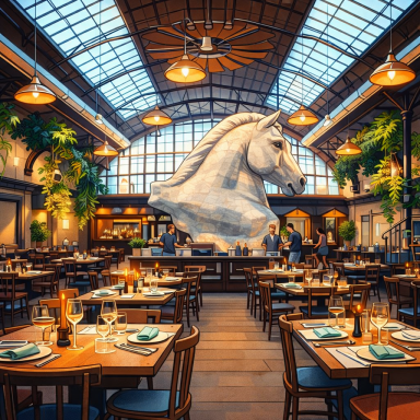 Restaurant-Innenbereich mit Gästen – präventives Schädlingsmanagement in der Gastronomie