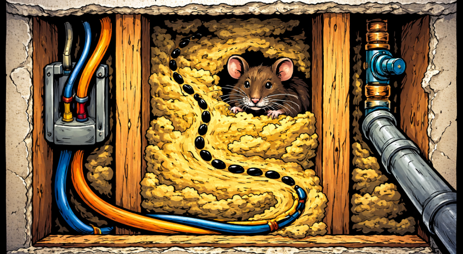 Mäuse in der Wand – Geräusche und Laufwege in Wandhohlräumen und Installationsschächten