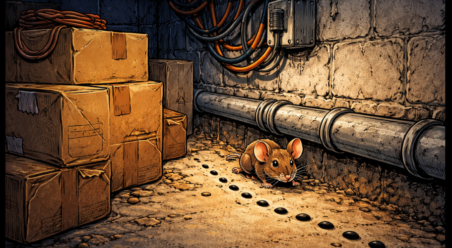 Mäuse im Keller – typische Spuren, Laufwege und Eintrittsstellen im Gebäude