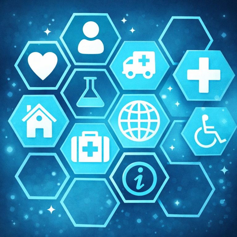 Grafische Darstellung von Gesundheitswesen und Hygienekonzept – präventives Schädlingsmanagement für Kliniken und Pflegeeinrichtungen