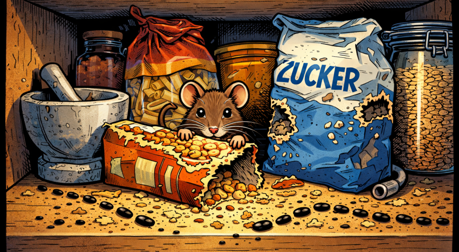 Mäuse in der Küche – angefressene Lebensmittel und typische Spuren eines Befalls